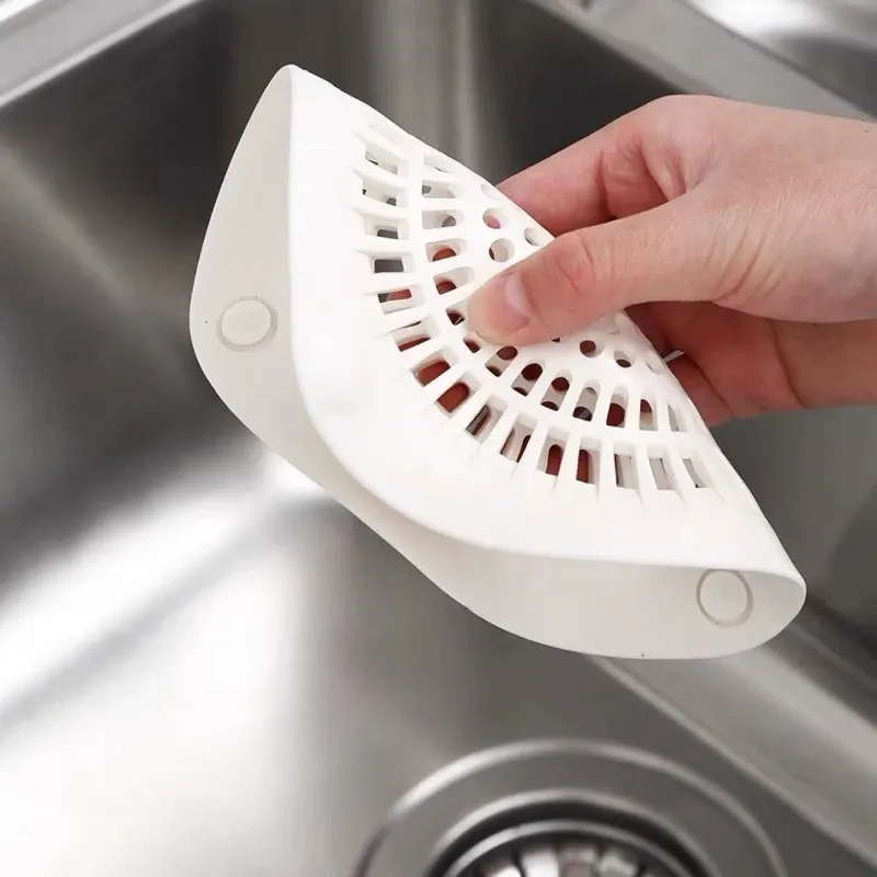 Crépine de douche anti-cheveux, filtre collecteur de cheveux pour bonde de baignoire, format pratique 2