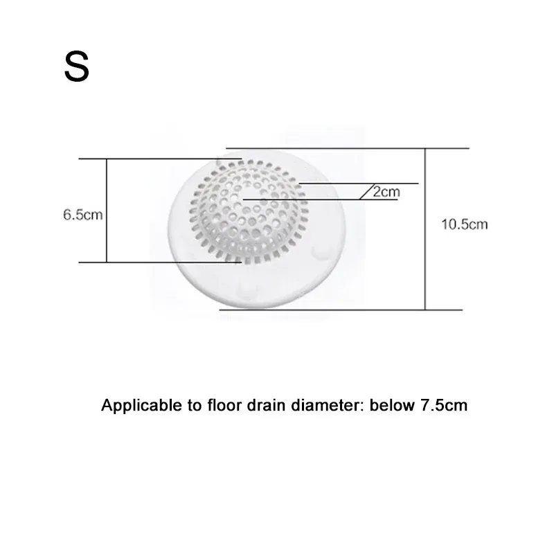 Crépine de douche anti-cheveux, filtre collecteur de cheveux pour bonde de baignoire, format pratique 8