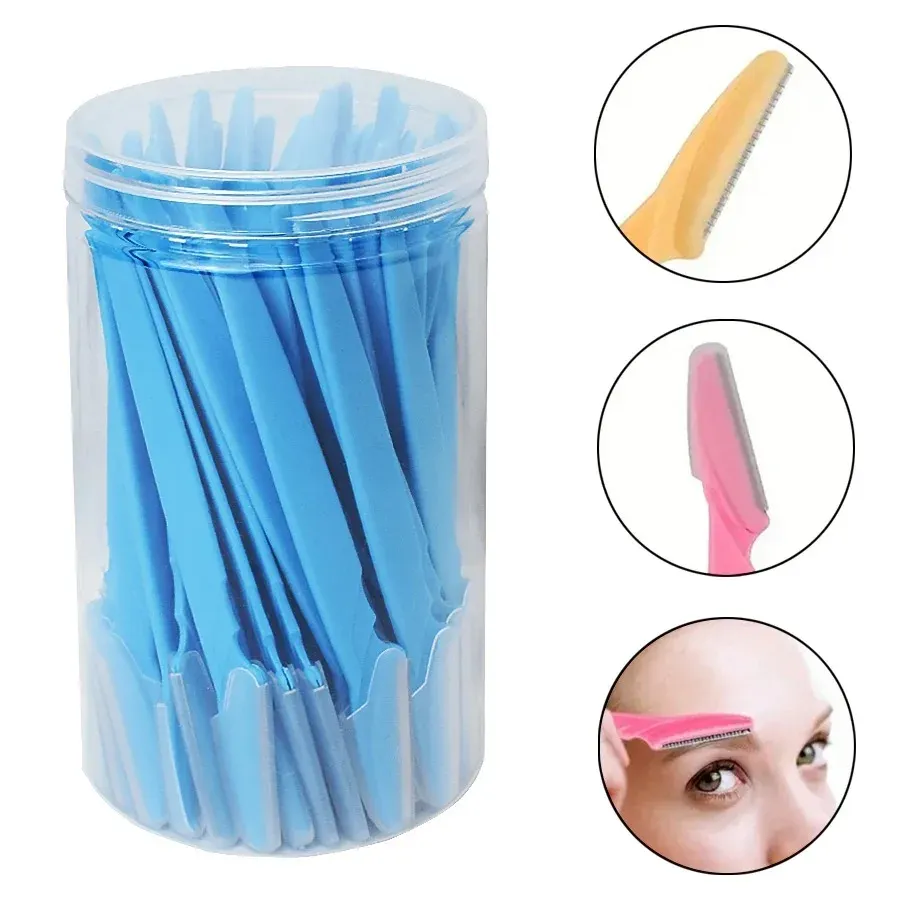 Rasoir à sourcils pour femme, outil de dermaplanage et rasoir facial polyvalent avec protège-lame de précision, lot de 30 pièces 21
