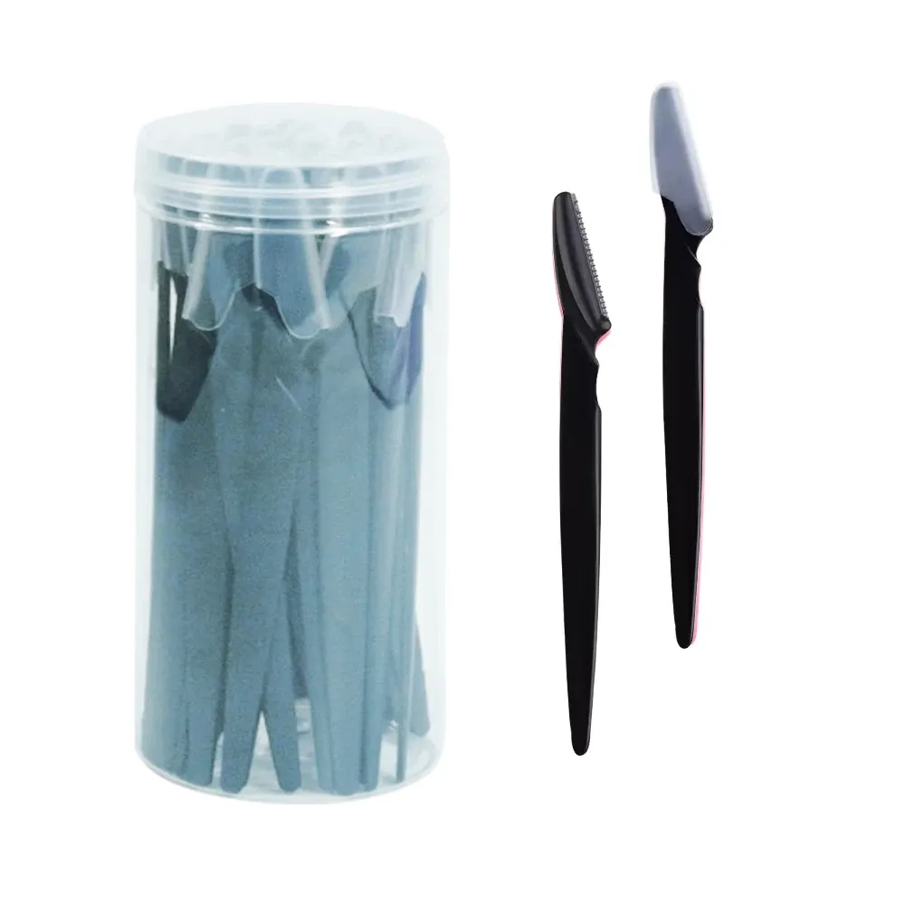 Rasoir à sourcils pour femme, outil de dermaplanage et rasoir facial polyvalent avec protège-lame de précision, lot de 30 pièces 15