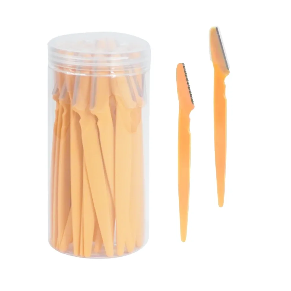 Rasoir à sourcils pour femme, outil de dermaplanage et rasoir facial polyvalent avec protège-lame de précision, lot de 30 pièces 10