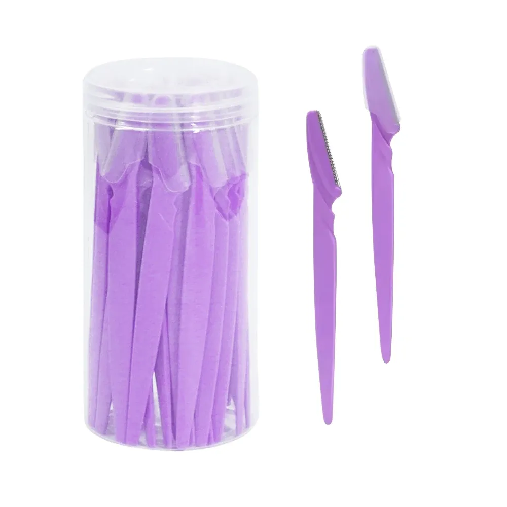 Rasoir à sourcils pour femme, outil de dermaplanage et rasoir facial polyvalent avec protège-lame de précision, lot de 30 pièces 12