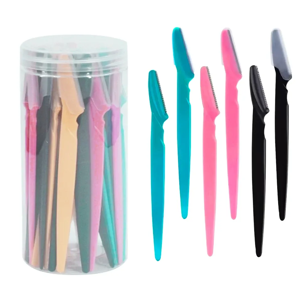 Rasoir à sourcils pour femme, outil de dermaplanage et rasoir facial polyvalent avec protège-lame de précision, lot de 30 pièces 11