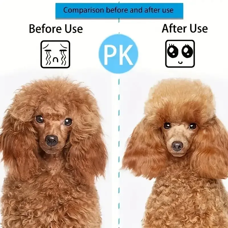 Brosse de toilettage autonettoyante pour chats et chiens, élimination des poils en un clic 6