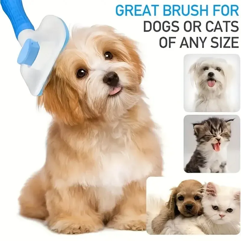 Brosse de toilettage pour chats et chiens, mise en situation
