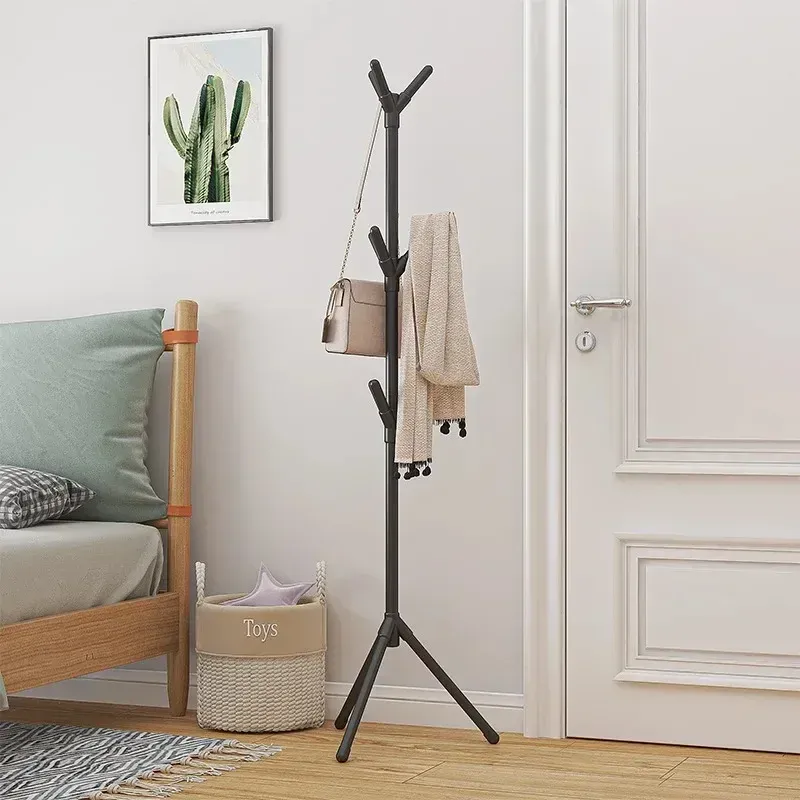 Porte-vêtements sur pied en forme de branche d'arbre à crochets multiples, mobile et pratique pour le rangement des vêtements à la maison et au salon - Image 1