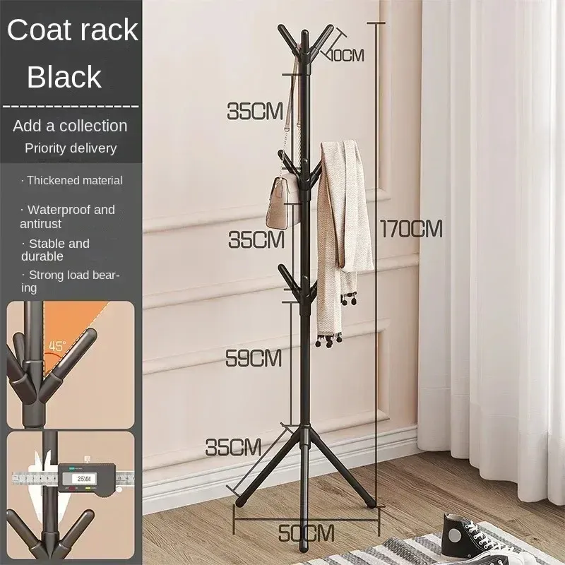 Porte-vêtements sur pied en forme de branche d'arbre à crochets multiples, mobile et pratique pour le rangement des vêtements à la maison et au salon 6