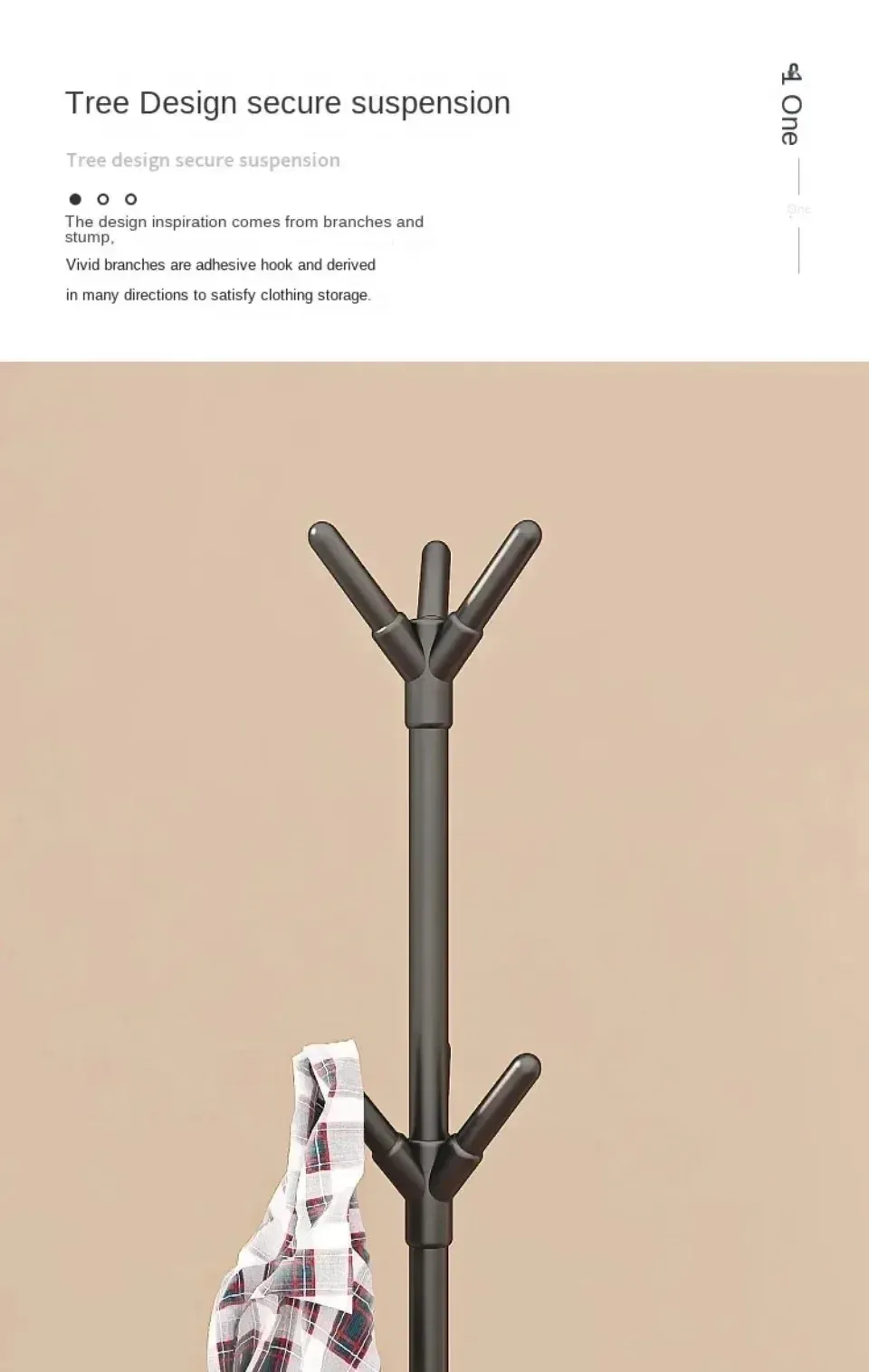 Portant arbre sculptural finitions