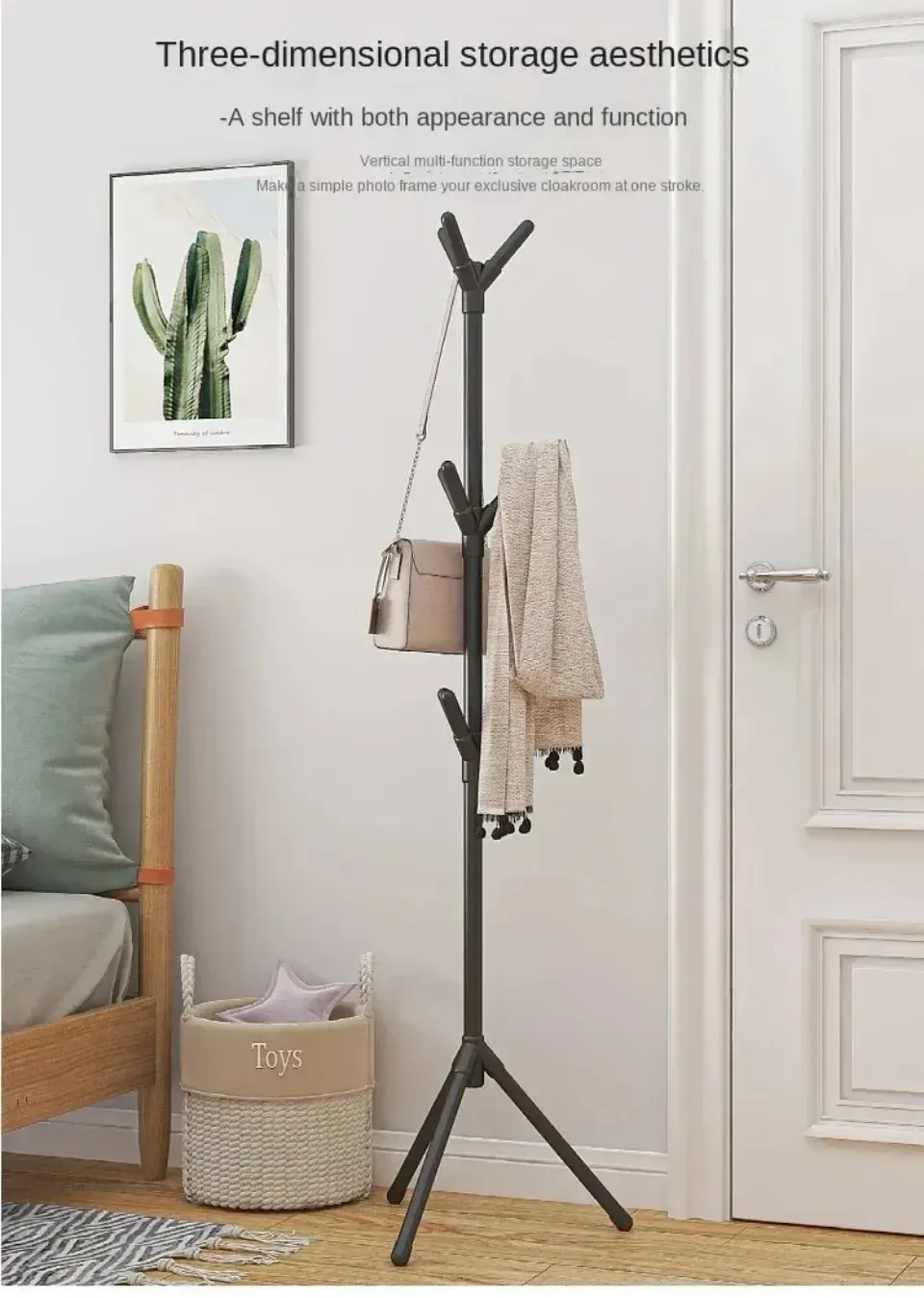 Portant arbre sculptural en situation