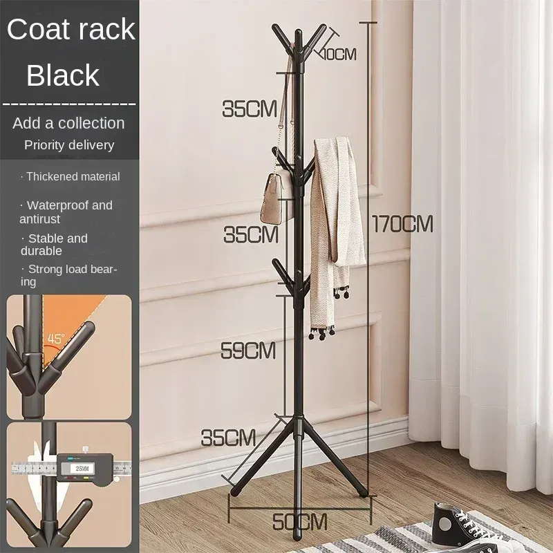 Porte-vêtements sur pied en forme de branche d'arbre à crochets multiples, mobile et pratique pour le rangement des vêtements à la maison et au salon 8