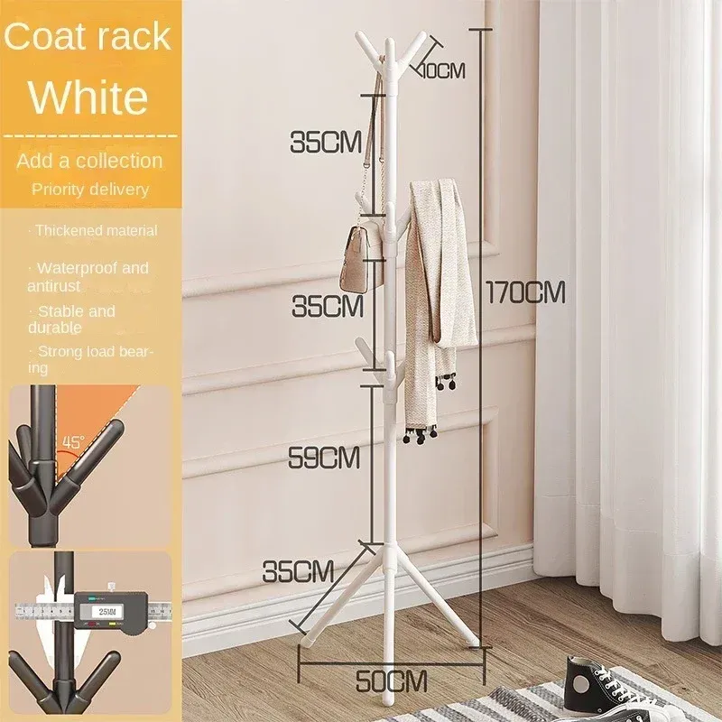 Porte-vêtements sur pied en forme de branche d'arbre à crochets multiples, mobile et pratique pour le rangement des vêtements à la maison et au salon 7