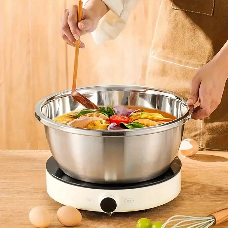 Lot de bols mélangeurs en acier inoxydable avec accessoires