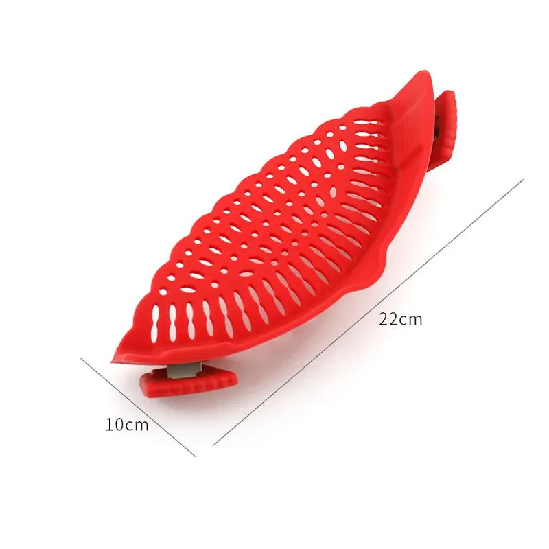 Passoire en silicone en situation d'utilisation