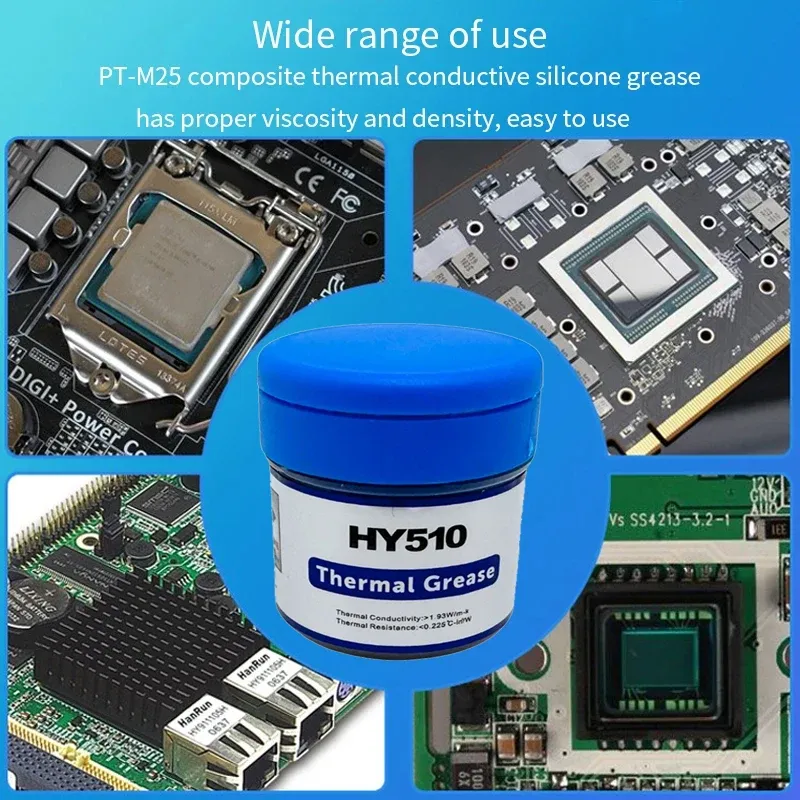 Pâte thermique composite 25 g pour processeur, pâte de dissipation thermique pour CPU et GPU, avec spatule 5