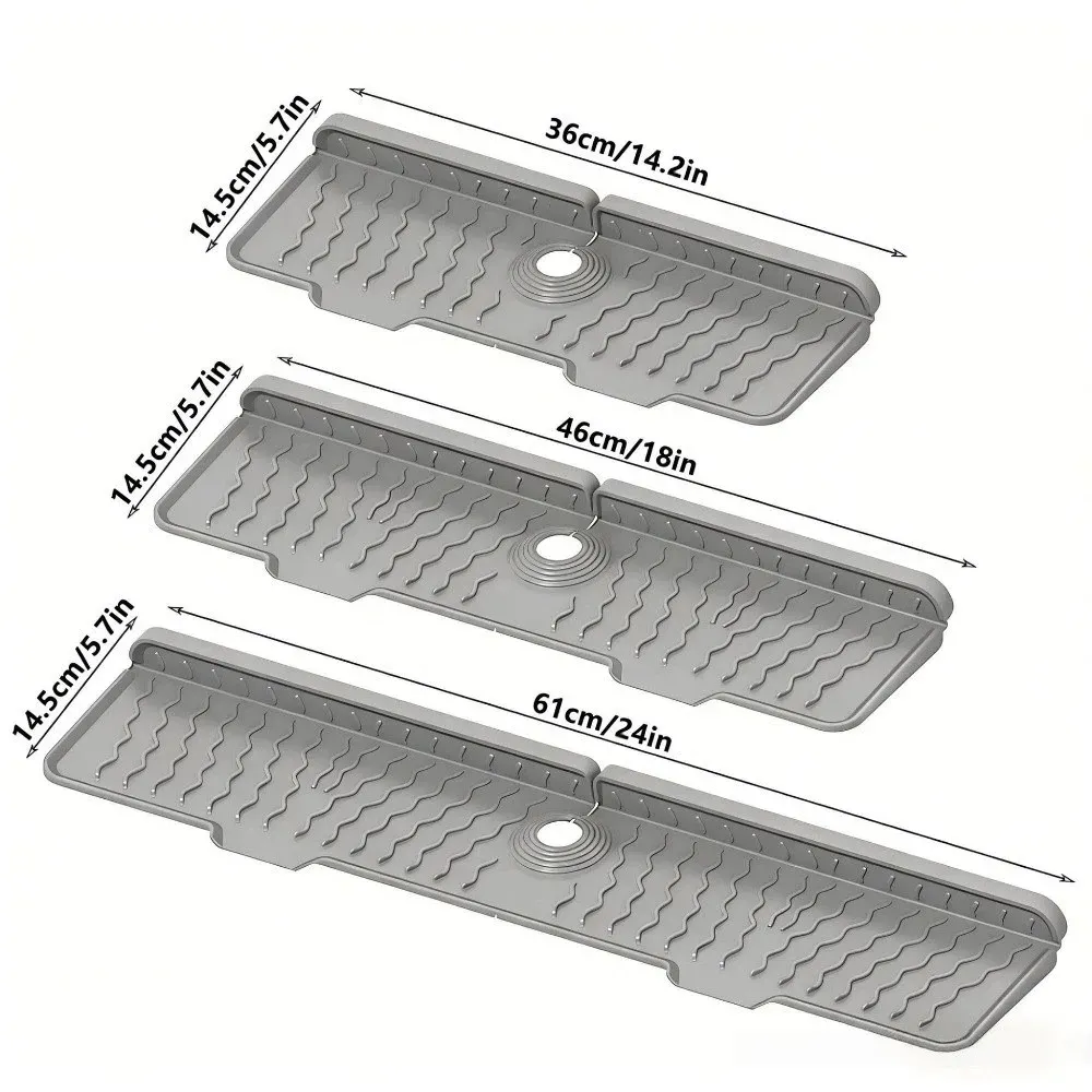Tapis égouttoir en silicone pour robinet