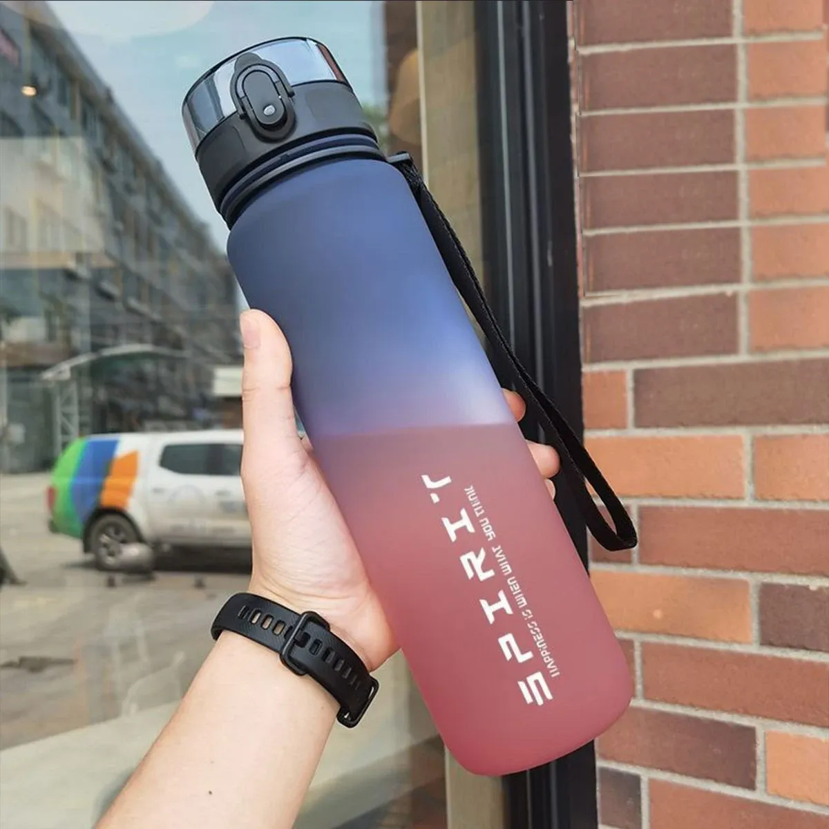 Gourde dégradée – Capacité 1000 ml / 600 ml / 750 ml, idéale pour le camping en plein air, la salle de sport, un cadeau de fêtes ou d'anniversaire 8