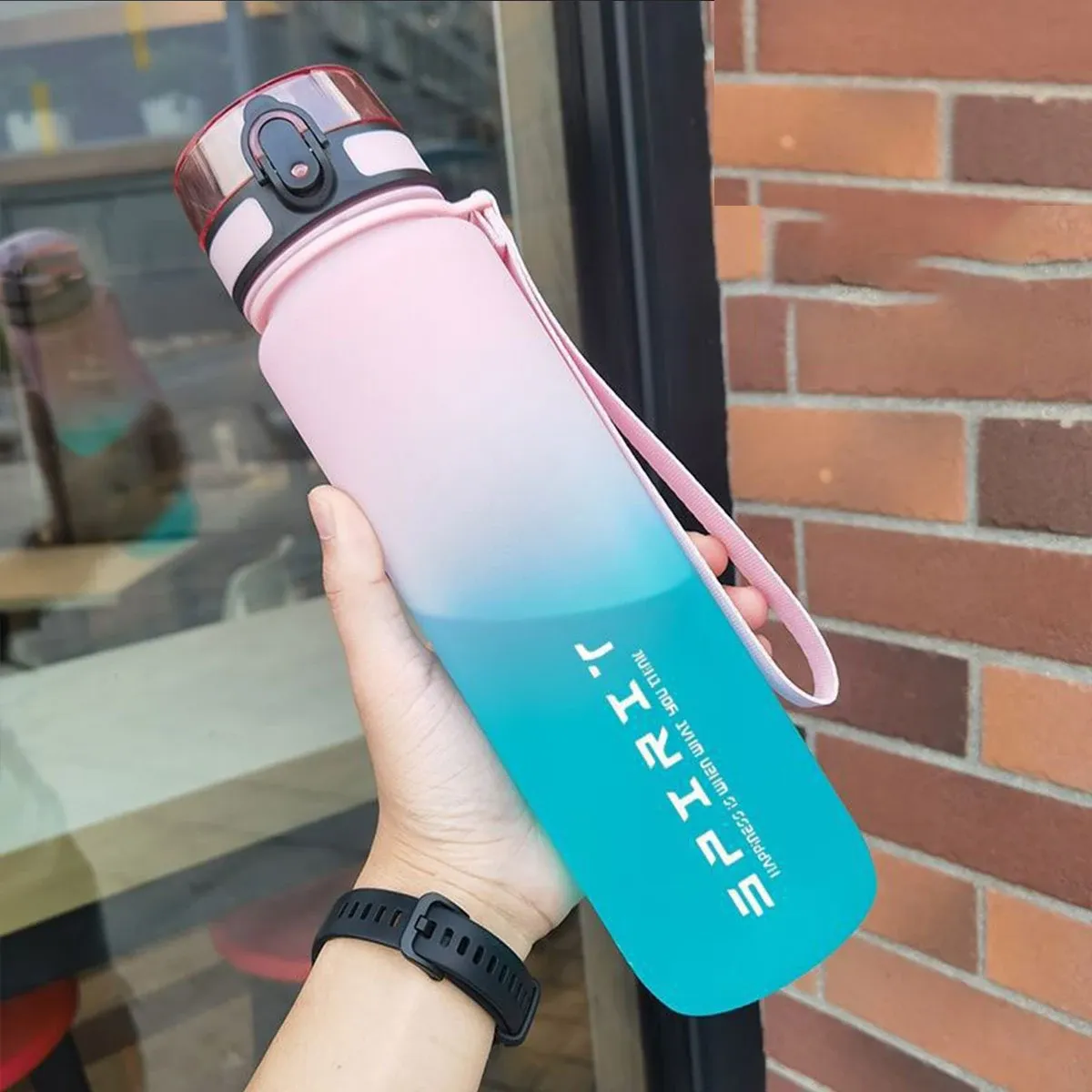 Gourde dégradée – Capacité 1000 ml / 600 ml / 750 ml, idéale pour le camping en plein air, la salle de sport, un cadeau de fêtes ou d'anniversaire 9