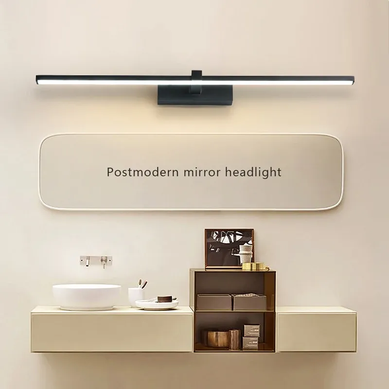 Applique murale LED moderne pour salle de bain, luminaire mural trois couleurs, lampe de miroir en aluminium, éclairage de maquillage 2