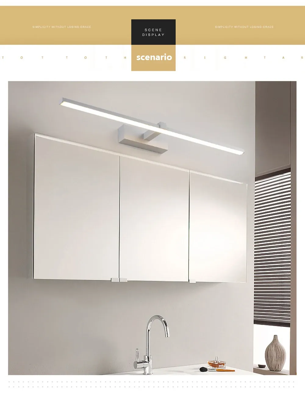 Éclairage LED de miroir de salle de bain