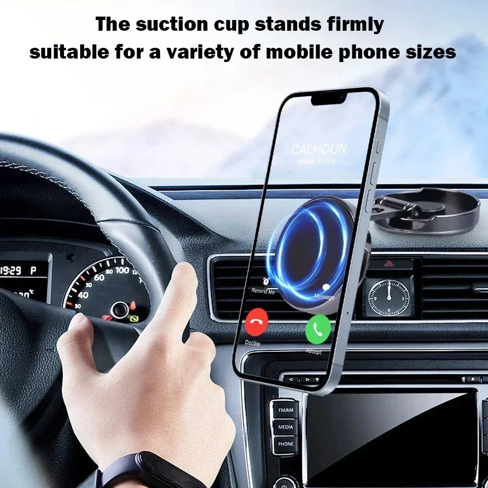 Support magnétique pliable à 720° pour téléphone portable de voiture, support universel rond 3