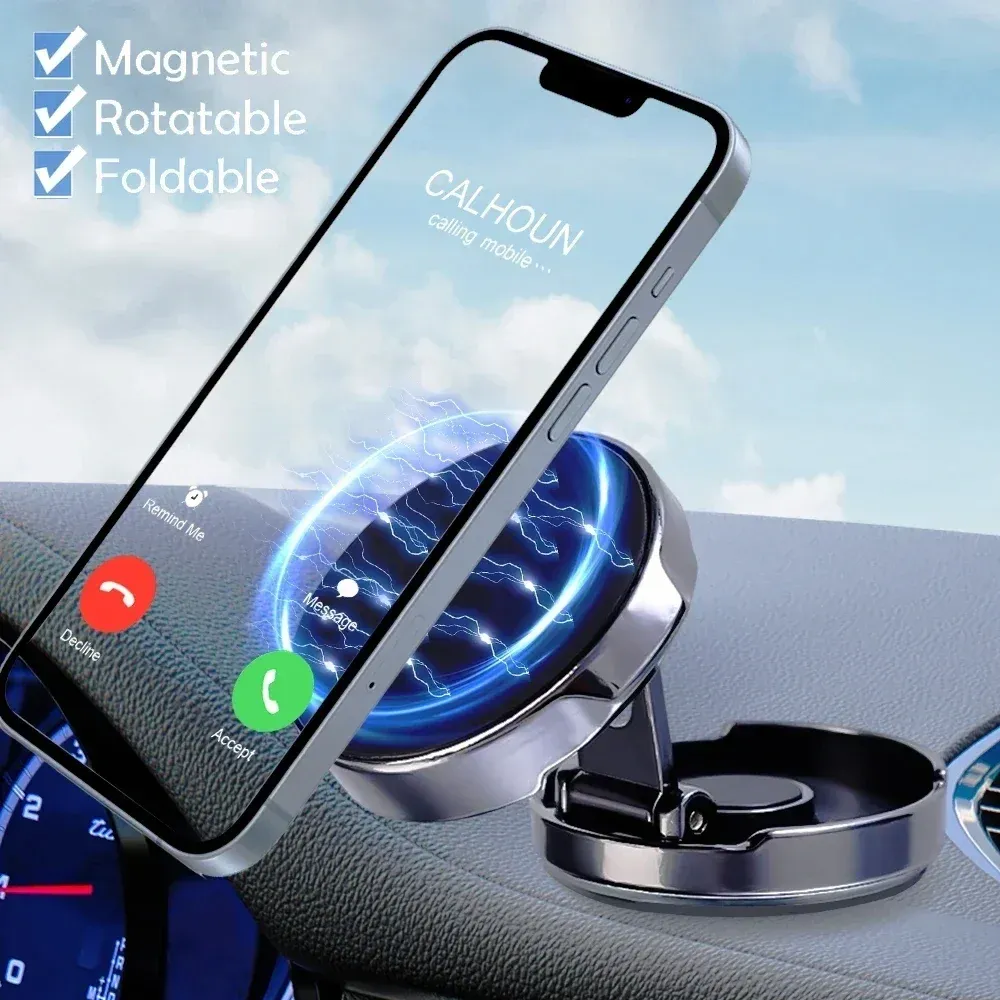 Support magnétique pour téléphone, détail de la fixation