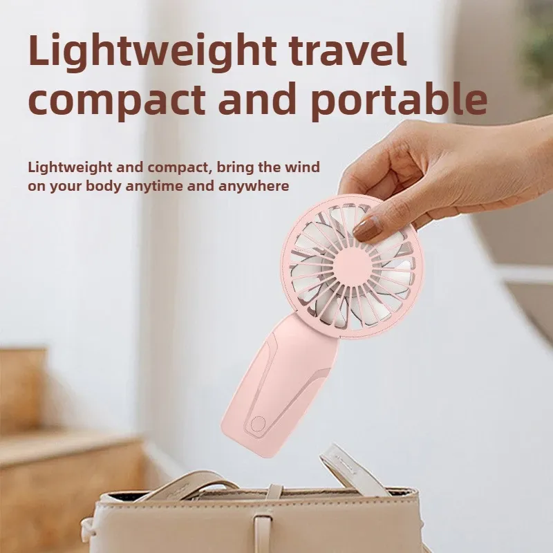Petit ventilateur portable en ABS léger, design mignon, mini ventilateur USB rechargeable pour un rafraîchissement en déplacement, mini ventilateur de poche 5
