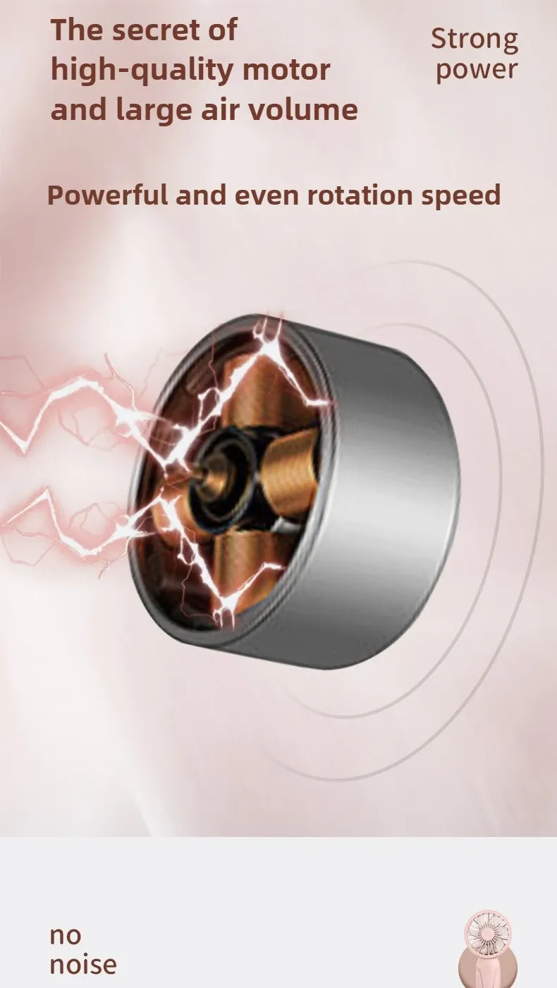 Mini ventilateur utilisé lors d'un déplacement