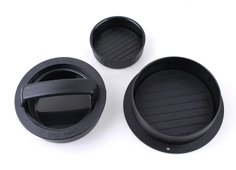 Presse à viande pour hamburgers, détail du moule