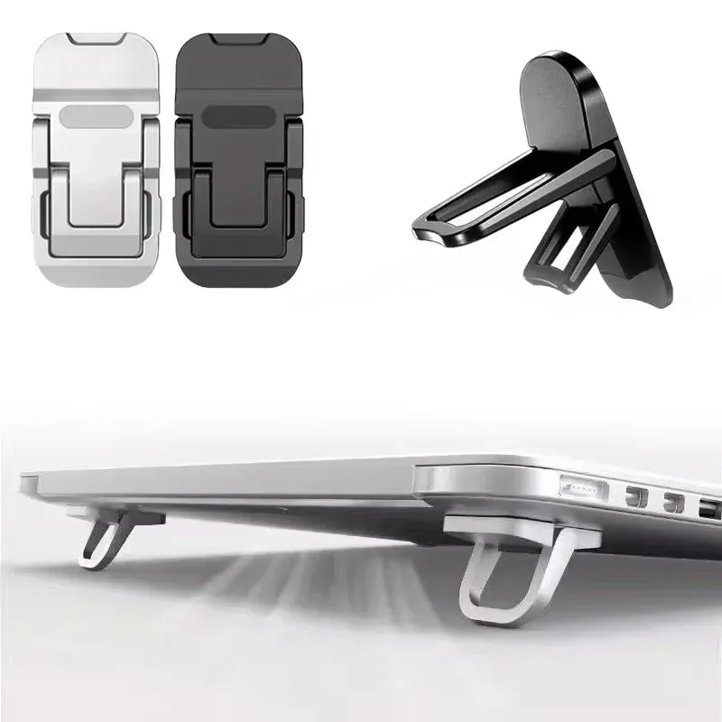 Support pliable pour ordinateur portable, lot de 2, à 2 angles réglables, auto-adhésif et invisible 2