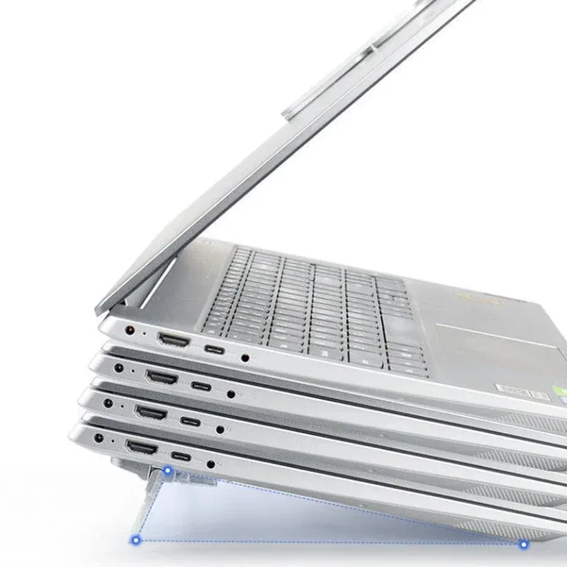 Support pliable pour ordinateur portable, lot de 2, à 2 angles réglables, auto-adhésif et invisible 6