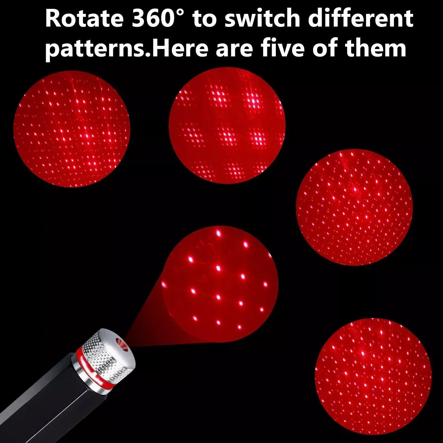 Veilleuse LED ciel étoilé romantique (lot de 2) : projecteur galaxie alimenté par USB 5V, idéal pour voiture, chambre et plafond, prêt à l'emploi 4
