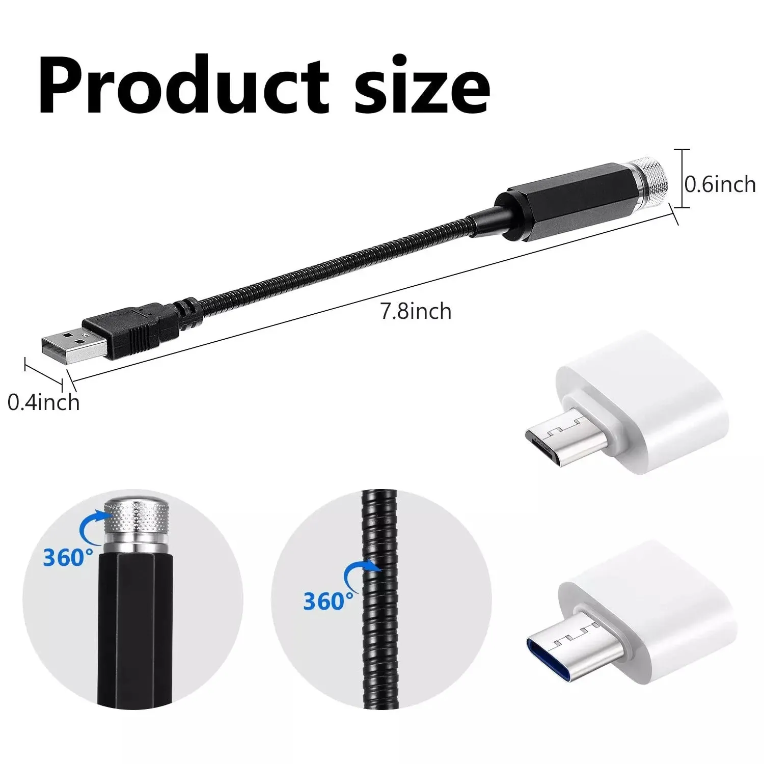 Veilleuse LED ciel étoilé romantique (lot de 2) : projecteur galaxie alimenté par USB 5V, idéal pour voiture, chambre et plafond, prêt à l'emploi 5