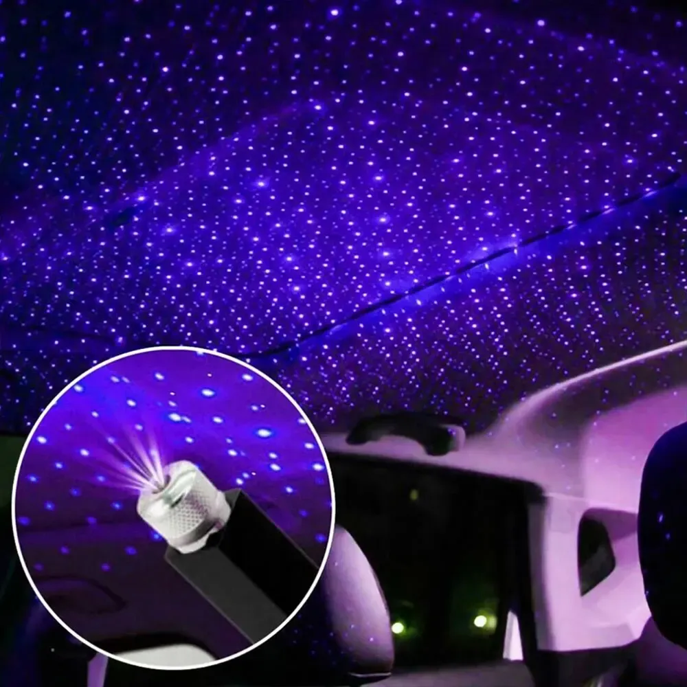 Veilleuse LED ciel étoilé dans un habitacle