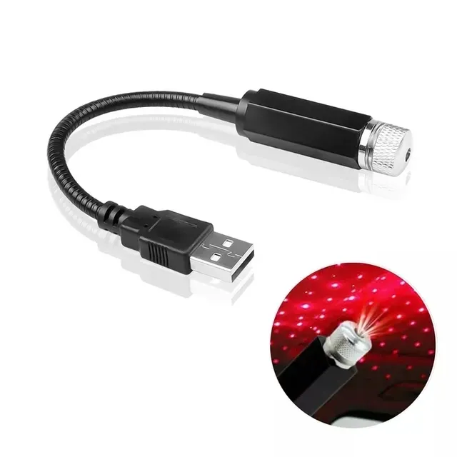 Veilleuse LED ciel étoilé romantique (lot de 2) : projecteur galaxie alimenté par USB 5V, idéal pour voiture, chambre et plafond, prêt à l'emploi 7