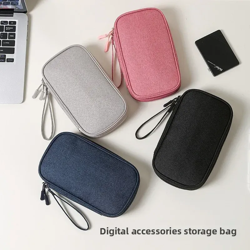 Sac de rangement double couche pour câbles de voyage, étui portable et étanche pour accessoires électroniques 2