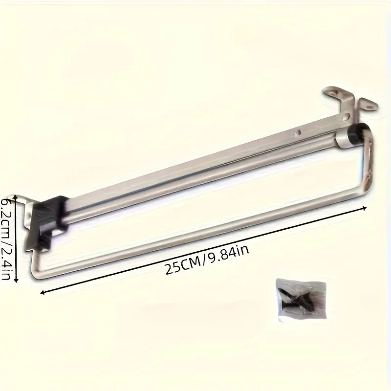 Tringle de rangement coulissante réglable et pliable en métal pour vêtements, organisateur gain de place pour armoires 6