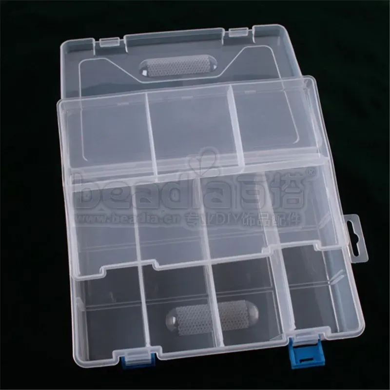 Boîte de rangement en plastique à 7 compartiments pour perles et bijoux, 3,3 × 15 cm 5