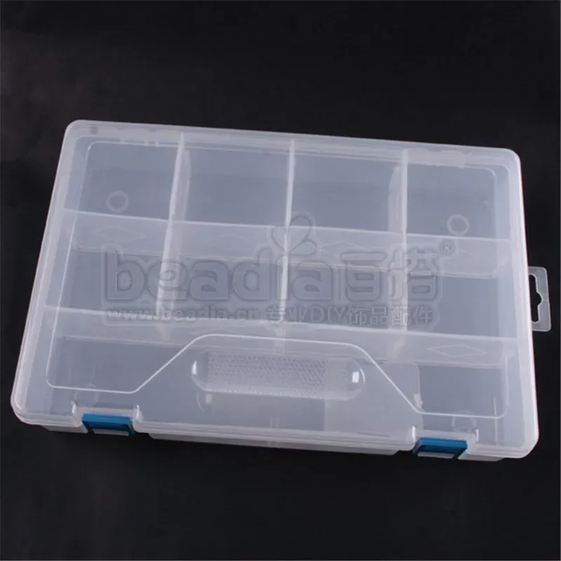 Boîte de rangement en plastique à 7 compartiments pour perles et bijoux, 3,3 × 15 cm 9