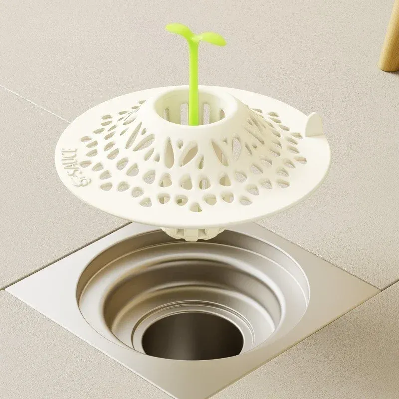 Drain de sol intégré anti-germes avec filtre à cheveux anti-colmatage