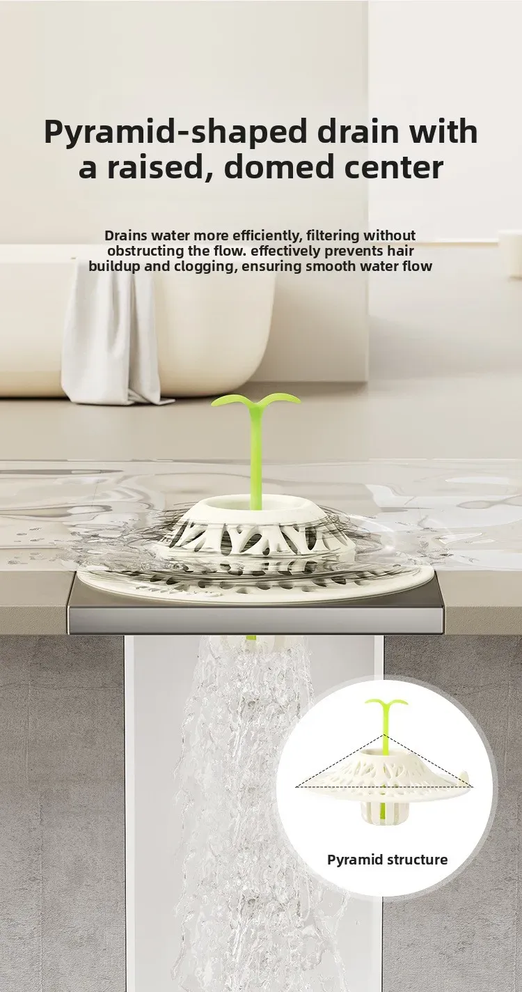 Siphon de sol intégré, filtre à cheveux