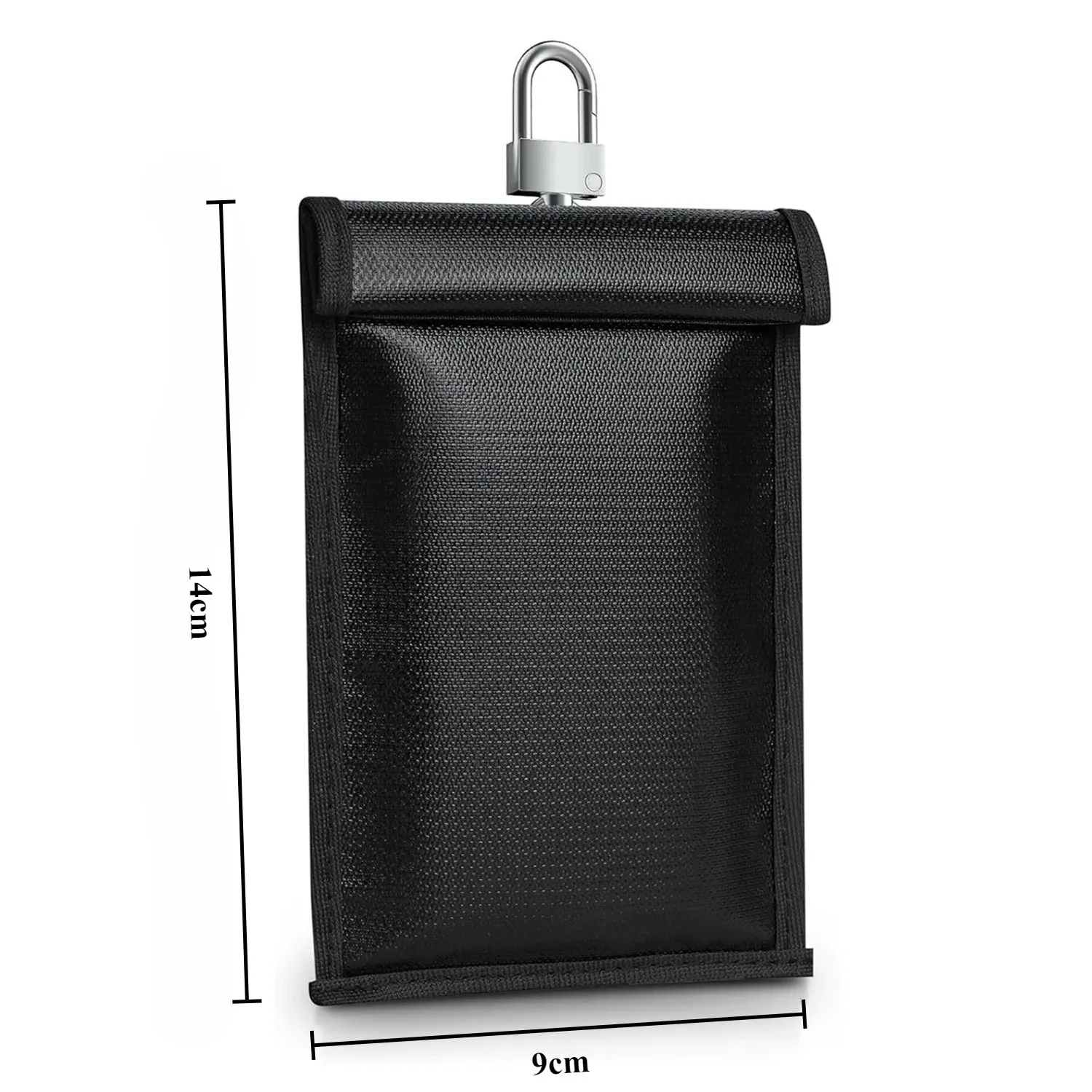 Sac bloqueur de signal pour clés de voiture, pochette RFID étanche et ignifugée, sac de Faraday pour clés de voiture, portefeuille et téléphone, protection antivol 9