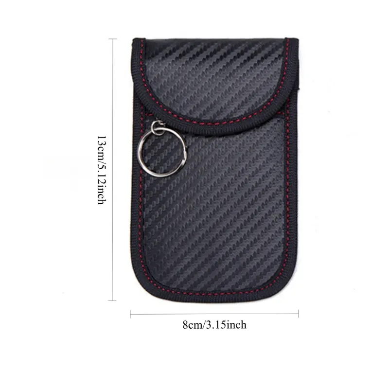 Sac bloqueur de signal pour clés de voiture, pochette RFID étanche et ignifugée, sac de Faraday pour clés de voiture, portefeuille et téléphone, protection antivol 12