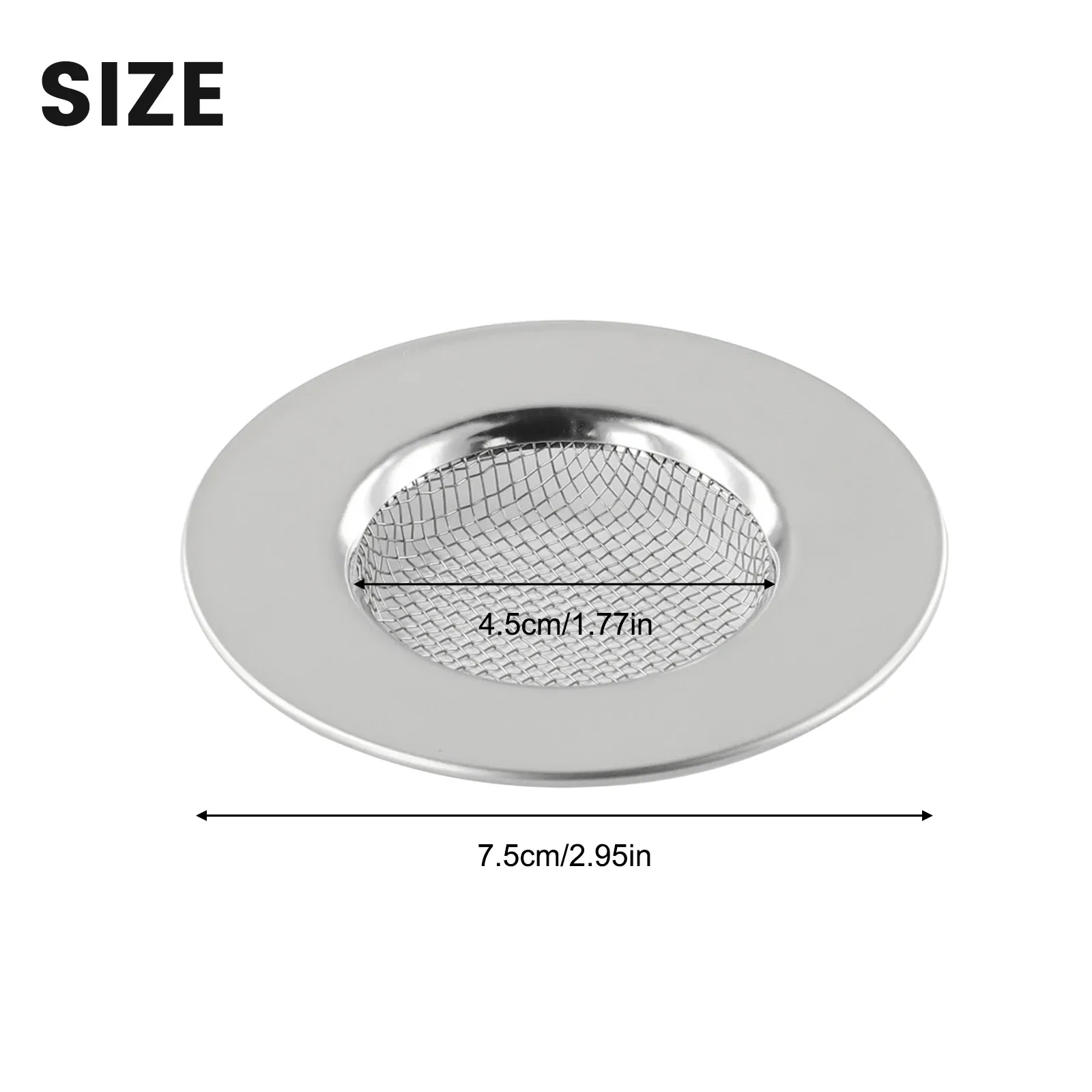 Filtre de vidange en acier inoxydable, finition