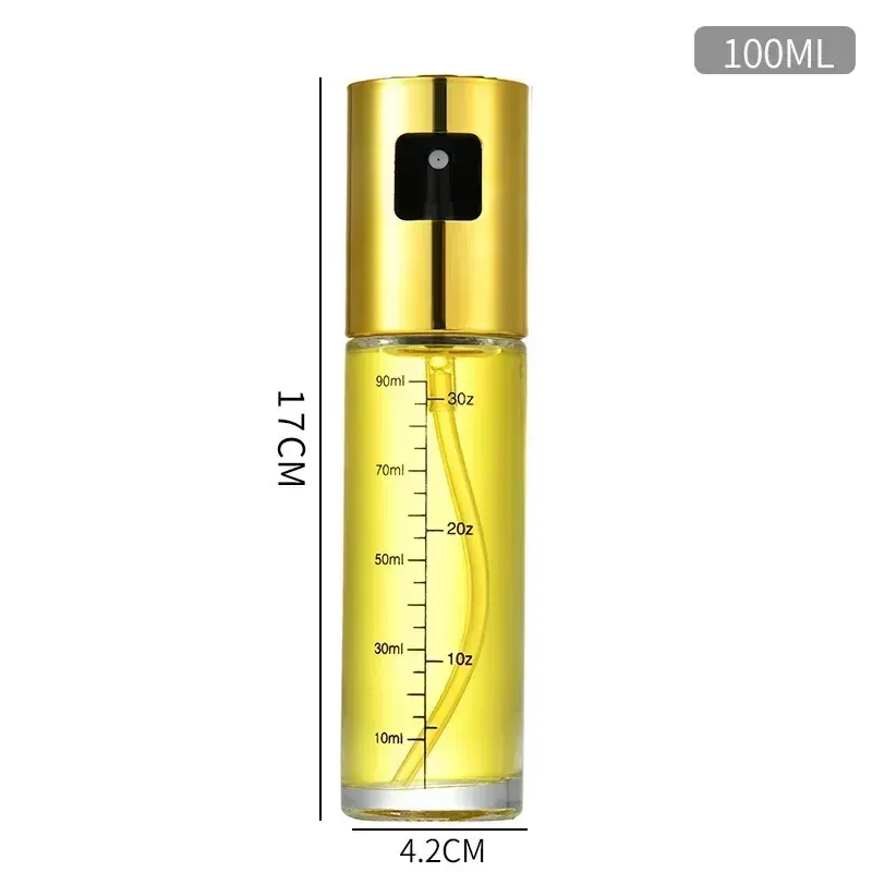 Bouteille pulvérisatrice d'huile d'olive en acier inoxydable, ustensile de cuisine portable pour la cuisson, salades et barbecue, vaporisateur en verre, 100 ml 8