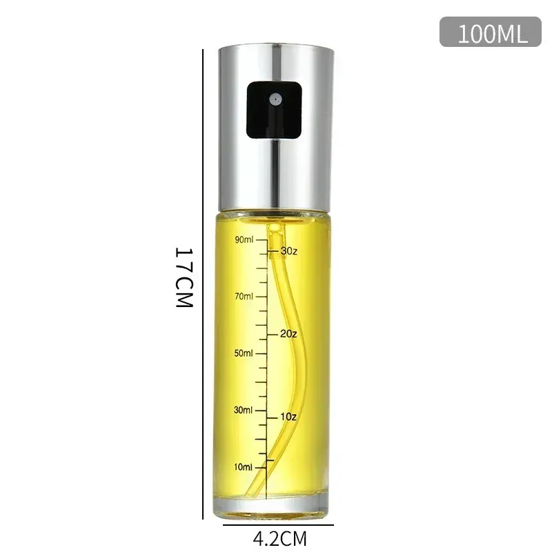 Bouteille pulvérisatrice d'huile d'olive en acier inoxydable, ustensile de cuisine portable pour la cuisson, salades et barbecue, vaporisateur en verre, 100 ml 10