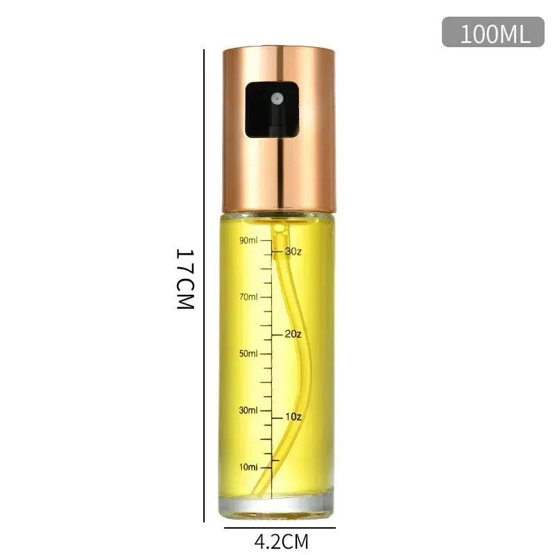 Bouteille pulvérisatrice d'huile d'olive en acier inoxydable, ustensile de cuisine portable pour la cuisson, salades et barbecue, vaporisateur en verre, 100 ml 9