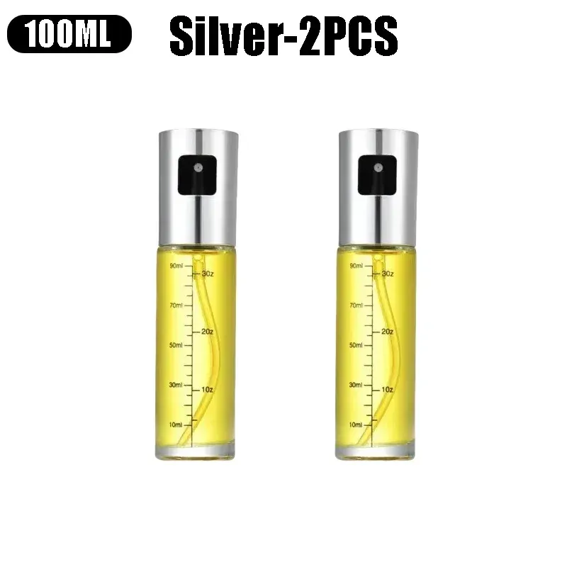 Bouteille pulvérisatrice d'huile d'olive en acier inoxydable, ustensile de cuisine portable pour la cuisson, salades et barbecue, vaporisateur en verre, 100 ml 11