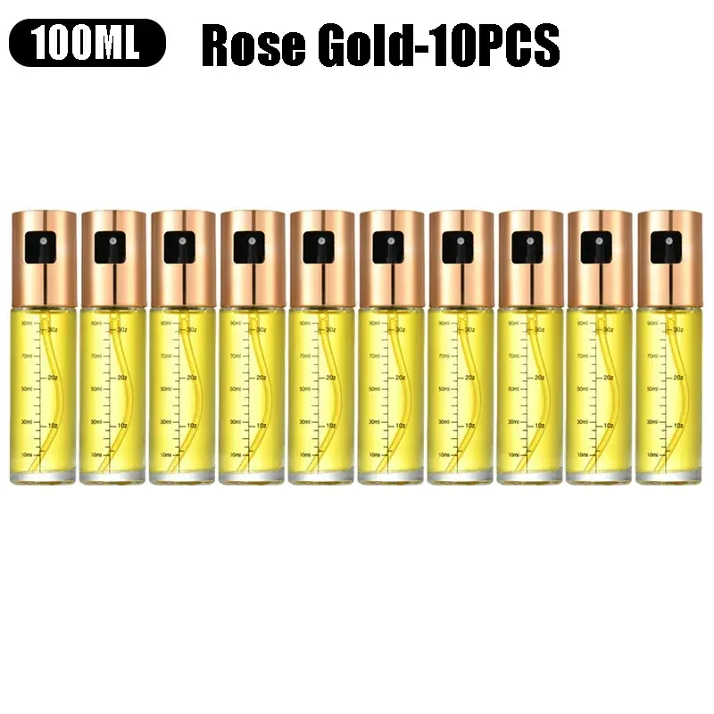 Bouteille pulvérisatrice d'huile d'olive en acier inoxydable, ustensile de cuisine portable pour la cuisson, salades et barbecue, vaporisateur en verre, 100 ml 7