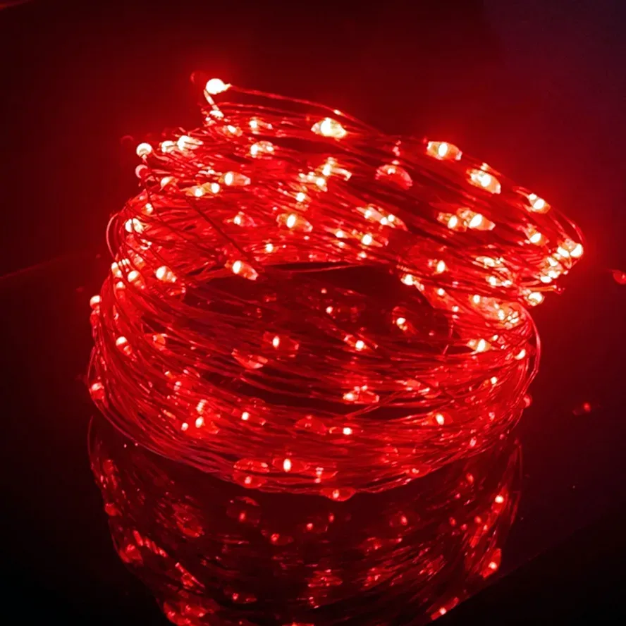 Guirlande lumineuse LED à fil argenté alimentée par USB, étanche pour extérieur 10