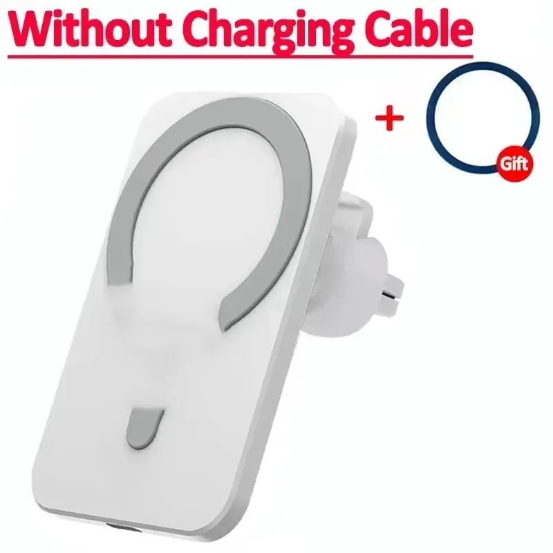 Support magnétique sans fil pour voiture à fixation sur grille d'aération, compatible iPhone 13 à 17 et Samsung Galaxy S25 et S26, avec charge rapide 12
